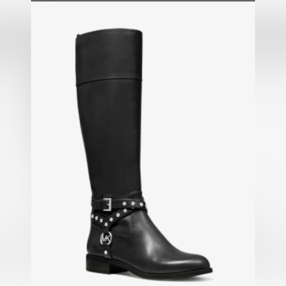 New Michael Kors.Preston studded leather boot. New. SZ 7.5 - Picture 2 of 3